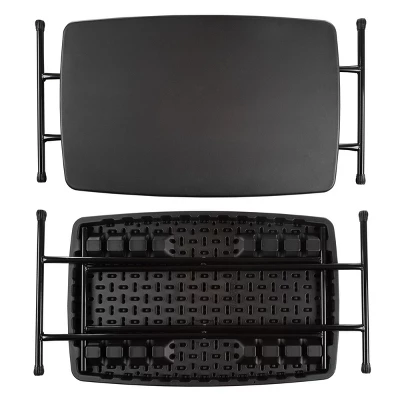 Folding Table Set - Set Of 2 Lightweight Portable Tables - Small Plastic Desk For Camping, Playing Cards, Crafting, And More By Everyday Home (Black) 8 Folding Table Set - Set Of 2 Lightweight Portable Tables - Small Plastic Desk For Camping, Playing Cards, Crafting, And More By Everyday Home (Black) - Image 6