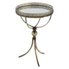 Metal And Glass Round Pedestal Table Gold - Olivia & May -Furniture Shop GUEST 70975344 78b6 40ad 885d 99086a318891