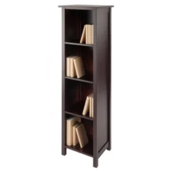 55.98" 5 Tier Milan Storage Shelf Or Bookshelf Tall Walnut - Winsome 14 55.98" 5 Tier Milan Storage Shelf Or Bookshelf Tall Walnut - Winsome -Furniture Shop GUEST 70e14c00 42b5 4281 9d23 fa6b0a314af4