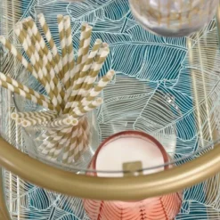 Coral Cape Bar Cart With Metal And Glass Satin Gold - Sauder -Furniture Shop GUEST 718389a9 b22a 4286 b4a8 37a48ae3e0d9