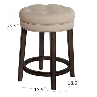 Krauss Backless Counter Height Barstool - Linen - Hillsdale Furniture 3 Krauss Backless Counter Height Barstool - Linen - Hillsdale Furniture