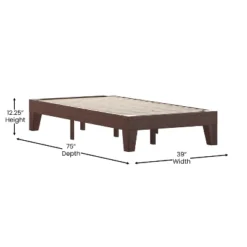 Merrick Lane Eduardo Platform Bed Frame, Solid Wood Platform Bed Frame With Slatted Support, No Box Spring Needed -Furniture Shop GUEST 733e2c93 0ec0 486d 8fe1 4d8080a0b75a