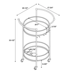 Round Metal Bar Cart Gold - Linon -Furniture Shop GUEST 73980a59 9bf3 4ae9 833a 07d29edf94a1