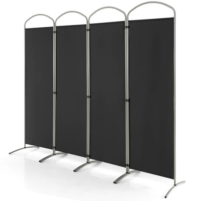 Costway 4 Panels Folding Room Divider 6 Ft Tall Fabric Privacy Screen Black/Brown/Grey/White 12 Costway 4 Panels Folding Room Divider 6 Ft Tall Fabric Privacy Screen Black/Brown/Grey/White - Image 10