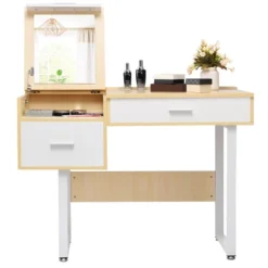 Costway Vanity Table Flip Top Square Makeup Table Writing Table -Furniture Shop GUEST 73f1f33c 4b8b 4ff8 832e ea9da907a7e6