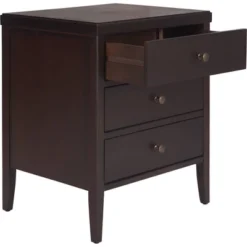 Finley Solid Wood 3 Drawer Nightstand - ClickDecor -Furniture Shop GUEST 74db7b22 8981 4d61 a4a4 05c3414fcebe