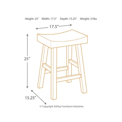 Set Of 2 25" Glosco Counter Height Barstools Grizzly Bear - Signature Design By Ashley 11 Set Of 2 25" Glosco Counter Height Barstools Grizzly Bear - Signature Design By Ashley - Image 9