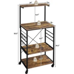 Yaheetech 50.5"H Kitchen Baker's Rack With Side Hooks -Furniture Shop GUEST 75c35192 6927 48ca 92ad b6d5919e8105
