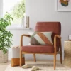 Northway Channel Tufted Wood Armchair Brown Faux Leather - Project 62™ 1 Northway Channel Tufted Wood Armchair Brown Faux Leather - Project 62™ -Furniture Shop GUEST 766662f6 2594 4c63 ad0a 52f47d3836d3