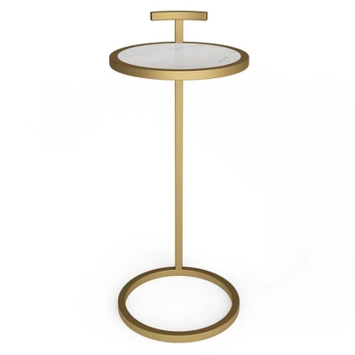 Kaplan C Side Table White/Gold - WyndenHall 6 Kaplan C Side Table White/Gold - WyndenHall - Image 4
