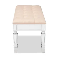 Hedia Fabric Upholstered And Wood Accent Bench - Baxton Studio -Furniture Shop GUEST 76d8b9d9 6ecb 4d06 872c b474a49b2dea