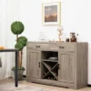 Costway Kitchen Storage Buffet Cabinet Farmhouse Wooden Sideboard W/2 Drawer & Wine Rack -Furniture Shop GUEST 7828dde0 a115 463e 9d1f 8fd271aa33f1