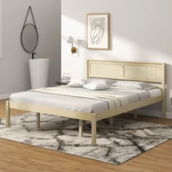 Costway Full/Queen/Twin Size Wooden Platform Bed Frame With Headboard Mattress Foundation Natural 21 Costway Full/Queen/Twin Size Wooden Platform Bed Frame With Headboard Mattress Foundation Natural -Furniture Shop GUEST 78800d95 c702 4438 8c77 1b2d7dca962a