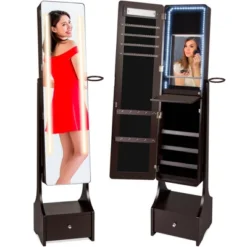 Best Choice Products Full Length LED Mirrored Jewelry Storage Organizer Cabinet W/ Interior & Exterior Lights 19 Best Choice Products Full Length LED Mirrored Jewelry Storage Organizer Cabinet W/ Interior & Exterior Lights -Furniture Shop GUEST 7925fc77 4f02 4bce 97a2 58b01fcd5066