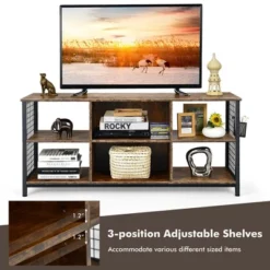 Costway 3-Tier TV Stand For TV's Up To 65'' Entertainment Media Center W/Storage Basket -Furniture Shop GUEST 7960ade1 8c68 45ba a0cf 5fc66db7eb44