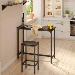ODK 39 Inch Rectangular Modern Bar Height Narrow Pub, Kitchen, And Dining Table With Metal Legs, Easy To Clean Top, And Fast Assembly, Black -Furniture Shop GUEST 799ebfd6 178d 41fb 9113 538a55b108eb
