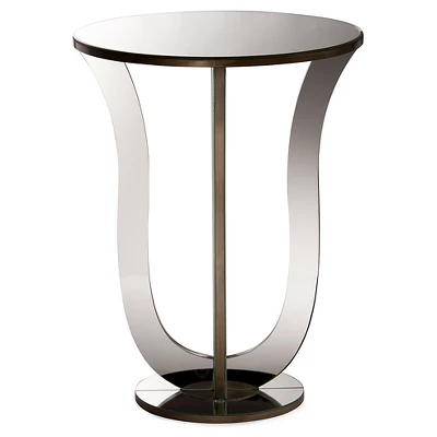 Kylie Modern And Contemporary Hollywood Regency Glamour Style Mirrored Accent Side Table - Silver - Baxton Studio 3 Kylie Modern And Contemporary Hollywood Regency Glamour Style Mirrored Accent Side Table - Silver - Baxton Studio