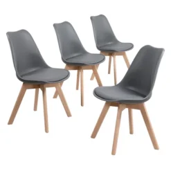 Yaheetech Pack Of 4 Upholstered Dining Chairs For Dining Room, Kitchen -Furniture Shop GUEST 7b562a96 259d 4f67 82ab 087b462941ba