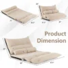 Costway Convertible Lazy Sofa Bed With 42-Level Adjustable Backrest&2 Lumbar Pillows Gray/Beige 1 Costway Convertible Lazy Sofa Bed With 42-Level Adjustable Backrest&2 Lumbar Pillows Gray/Beige -Furniture Shop GUEST 7c3cc68e 54cd 4eb7 b8f4 e1cbc551c748