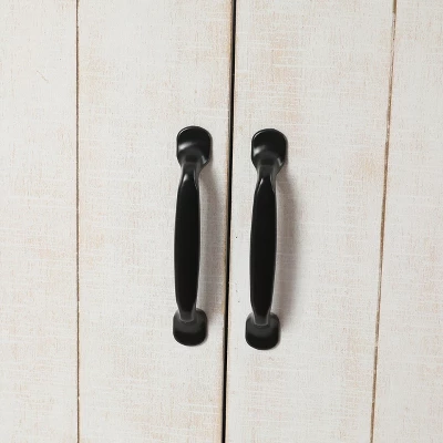 LuxenHome Farmhouse White Wood 2-Door Accent Storage Cabinet. 8 LuxenHome Farmhouse White Wood 2-Door Accent Storage Cabinet. - Image 6