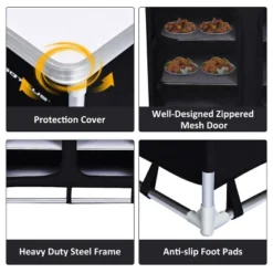 Costway Portable BBQ Aluminum Camping Table Kitchen Cook Station W/ Storage Organizer 17 Costway Portable BBQ Aluminum Camping Table Kitchen Cook Station W/ Storage Organizer -Furniture Shop GUEST 7cb3c706 a390 4450 b796 7a7a19f11247