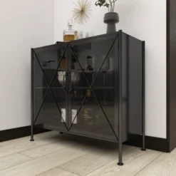 Industrial Metal Cabinet Black - Olivia & May 36 Industrial Metal Cabinet Black - Olivia & May -Furniture Shop GUEST 7d2f6bed 73bf 4ac6 96a4 2b2345035236