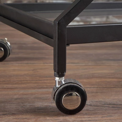 Sherianne Industrial Iron Bar Cart - Christopher Knight Home 4 Sherianne Industrial Iron Bar Cart - Christopher Knight Home - Image 2