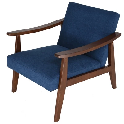 Zenvida Mid Century Modern Accent Armchair Solid Hardwood Upholstered 14 Zenvida Mid Century Modern Accent Armchair Solid Hardwood Upholstered - Image 12