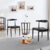 Yaheetech Set Of 2 Armless Dining Chairs With Backrest, Metal Legs And Faux Leather Seat, Black 2 Yaheetech Set Of 2 Armless Dining Chairs With Backrest, Metal Legs And Faux Leather Seat, Black -Furniture Shop GUEST 7fa2e9c2 0425 46a7 a137 6602a54b10e7