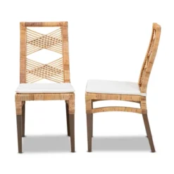 2pc Poltak Rattan Dining Chair Set Brown - Bali & Pari -Furniture Shop GUEST 827e9759 ca13 4a78 858c 5f7441809a4d