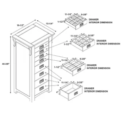 Delia Jewelry Armoire Brown - Powell Company -Furniture Shop GUEST 83671e5f f20a 4898 93ee 3b153b1c74be