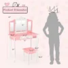 Costway Kids Vanity Princess Makeup Dressing Table Chair Set W/ Tri-folding Mirror 1 Costway Kids Vanity Princess Makeup Dressing Table Chair Set W/ Tri-folding Mirror -Furniture Shop GUEST 84ff7817 57bd 4b64 90b6 b32af2dde5c4