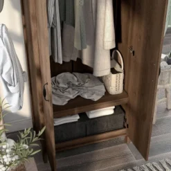 Andreasson Wardrobe Closet Distressed Walnut - HOMES: Inside + Out -Furniture Shop GUEST 85416f54 3e7c 43b4 982d cb5077a3f410