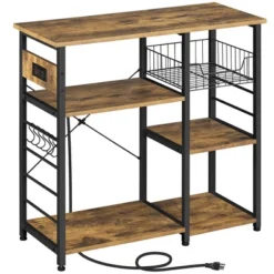 Yaheetech Vintage Kitchen Island Baker's Rack With Power Outlet Utility Microwave Stand 15 Yaheetech Vintage Kitchen Island Baker's Rack With Power Outlet Utility Microwave Stand -Furniture Shop GUEST 854a9814 926a 46cb b221 f970278fd6df