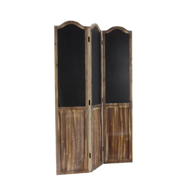 Farmhouse Wood Room Divider Screen Beige - Olivia & May 7 Farmhouse Wood Room Divider Screen Beige - Olivia & May - Image 5