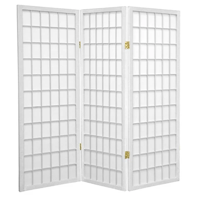 4 Ft. Tall Window Pane Shoji Screen 3 Panels - Oriental Furniture 6 4 Ft. Tall Window Pane Shoji Screen 3 Panels - Oriental Furniture - Image 4