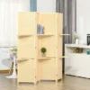 HOMCOM 4-Panel Bamboo Room Divider, 6 Ft Folding Privacy Screen With 2 Display Shelves For Bedroom And Office, Natural -Furniture Shop GUEST 87c343f5 bdd3 4938 a2f5 e16d4b33ddbc