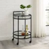 Bailey Round Bar Cart Matte Black - Crosley -Furniture Shop GUEST 87c6867d f035 4bfc 8f41 ed834df66615