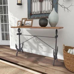 Coastal Anchor Metal Console Table Brown - Olivia & May -Furniture Shop GUEST 887cad85 7411 44ac 9a21 1b8f55db8bde
