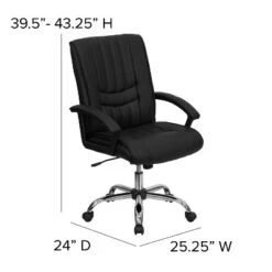 Flash Furniture Mid-Back Black LeatherSoft Swivel Manager's Office Chair With Arms -Furniture Shop GUEST 88882550 b5e6 47c7 a691 8bf8d40f3dda