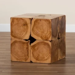 Eldora Natural Teak Root End Table Brown - Bali & Pari -Furniture Shop GUEST 89808bad 7058 44cc 840a 346ce86102a2