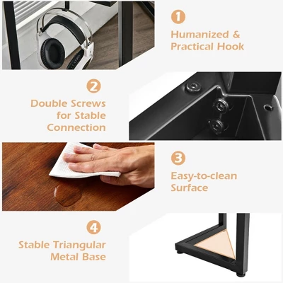 Costway 63'' Large Computer Desk Study Workstation Conference Table Home Office 9 Costway 63'' Large Computer Desk Study Workstation Conference Table Home Office - Image 7