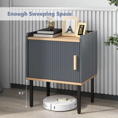 Costway Nightstand Bedside End Table With Door Cabinet For Living Room Bedroom 10 Costway Nightstand Bedside End Table With Door Cabinet For Living Room Bedroom - Image 8