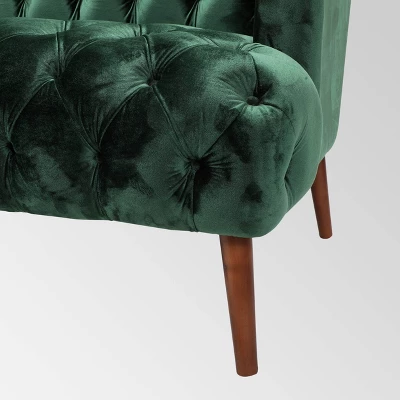 Adelia Modern Glam Tufted Velvet Sofa - Christopher Knight Home 9 Adelia Modern Glam Tufted Velvet Sofa - Christopher Knight Home - Image 7