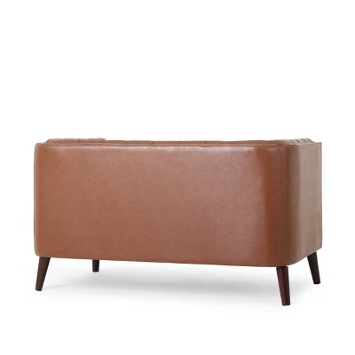 Holasek Contemporary Upholstered Tufted Loveseat - Christopher Knight Home 4 Holasek Contemporary Upholstered Tufted Loveseat - Christopher Knight Home - Image 2