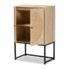 Ardon Bohemian Wood And Metal 2 Door Storage Cabinet With Rattan Light Brown/Black - Baxton Studio -Furniture Shop GUEST 8b4c6c7b 4065 431c be9b dfe4affdf4cf
