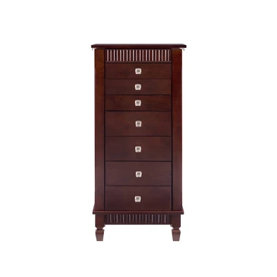 Tierra Contemporary Jewelry Armoire Merlot Brown - Powell Company 5 Tierra Contemporary Jewelry Armoire Merlot Brown - Powell Company - Image 3