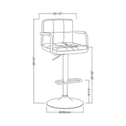 Ethan Adjustable Swivel Barstool With Arms - Furniture Of America -Furniture Shop GUEST 8cb94ccc a352 42ab 8c96 2d5ade85f516