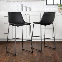 Set Of 2 Laslo Modern Upholstered Faux Leather Barstools - Saracina Home 18 Set Of 2 Laslo Modern Upholstered Faux Leather Barstools - Saracina Home -Furniture Shop GUEST 8d2bb147 9e27 4a9c a007 2ebc8531c0c0