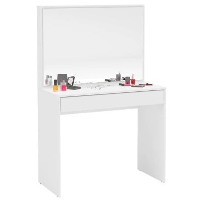 Virginia Vanity With Mirror White - Polifurniture 9 Virginia Vanity With Mirror White - Polifurniture - Image 7
